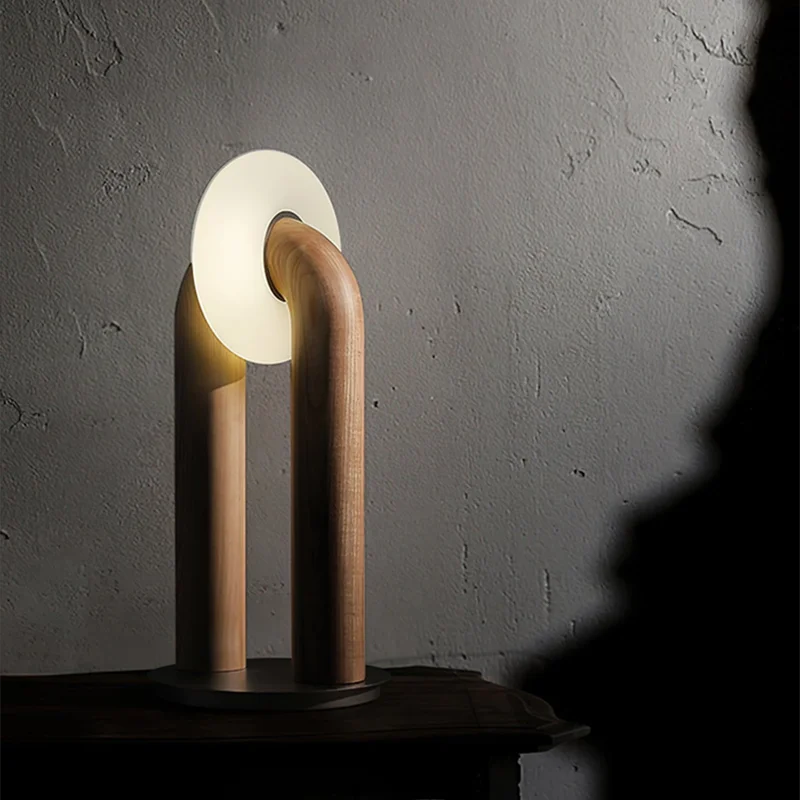 U-образная настольная лампа Xuanguang винтажные лампы из твердой древесины