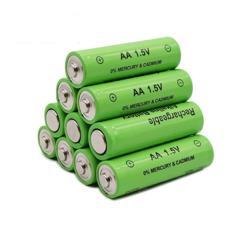 

10-50 Pcs 1.5V AA Battery 1800mAh Real Capacity Alkaline Rechargeable Batteries NI-MH AA Battery For Clocks Mice Computers Toys