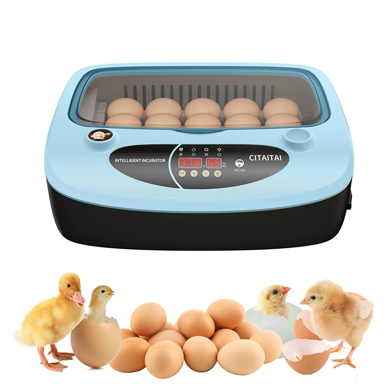 

15 Eggs Incubator Automatic Brooder Goose Duck Quail Pigeon Poultry Turn Eggs Hatching Machine Automatic Incubator Farm Tool