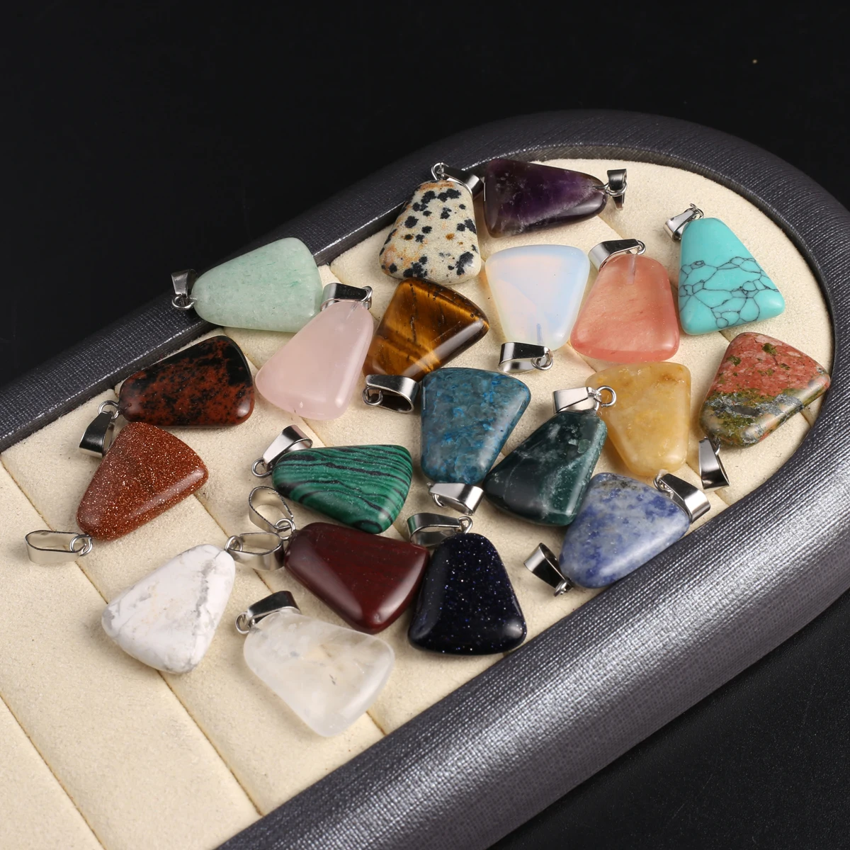 

10 шт./партия, Женские Подвески из натурального агата, 25 х15х5 мм