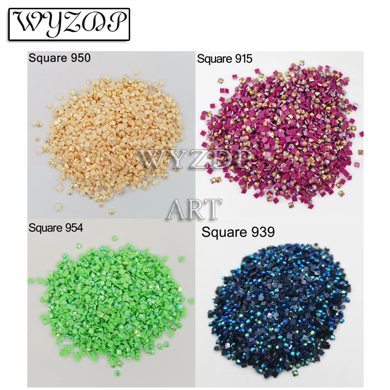 

AB Square Drill Diamond Painting Accessory Rhinestone Mosaic Colorful Stones Resin Embroidery Gift Making Diamond Art 911-996