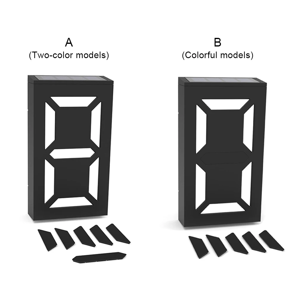 

Home Office Hotel Solar Powered DIY Door Plate Outdoor Garden Fence Doors Number Decoration Lighting Accessories Dual Color