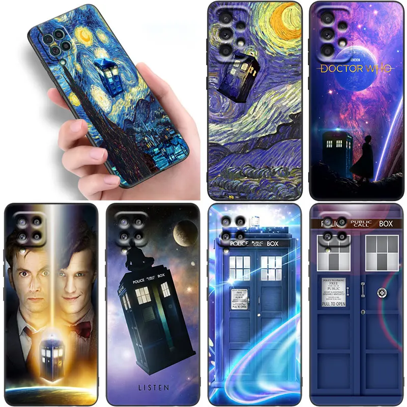 Tardis Box Doctor Who чехол для Samsung Galaxy A12 A52 S A32 A13 A22 A53 A33 A72 A73 5G A11 A21S A31 A50 A51 A70 A71 черный |