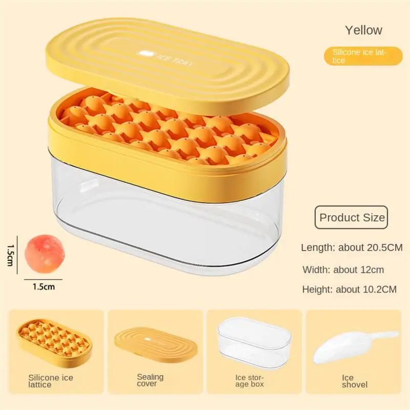 

Food-grade Trays Silicone Mould Reusable Double Layers Design With Removable Lids Ice Cream Mold