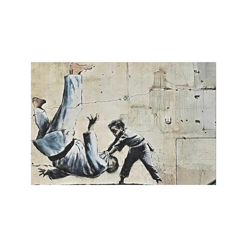 

Настенная картина WJWANG "Boy Beat Rival Banksy"