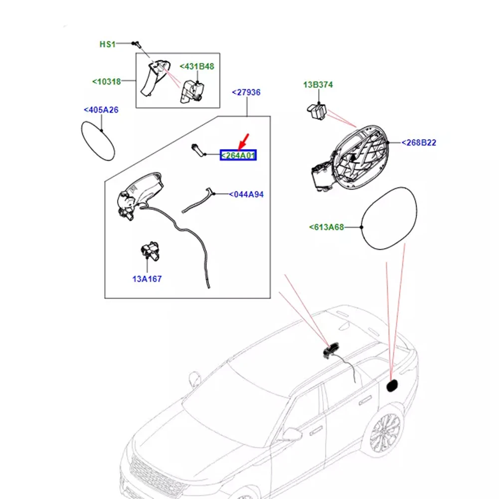 Зажим крышки масляного топлива совместимый с Land Rover Range Sport Discovery FreeFor Lander Velar LR 092640