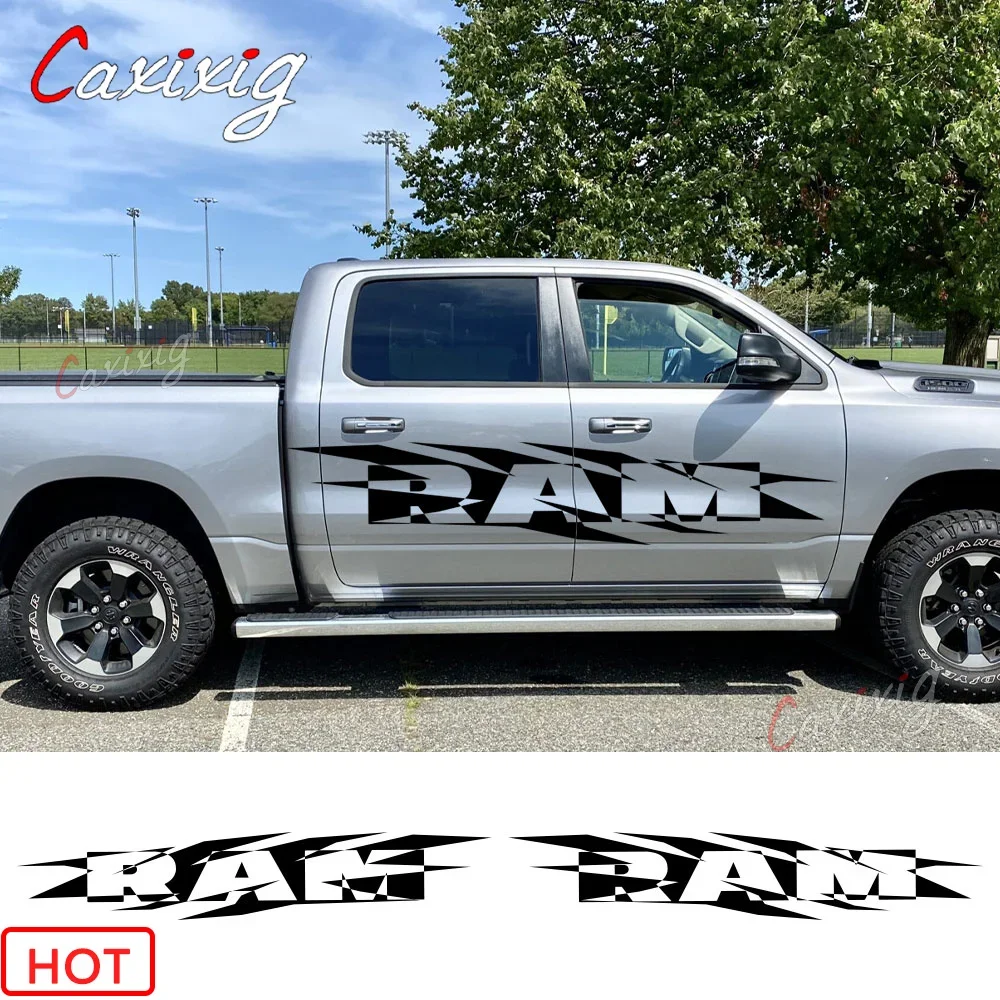 Для Dodge RAM Hemi 1500 2500 3500 наклейки на боковую дверь Rebel графический декор для