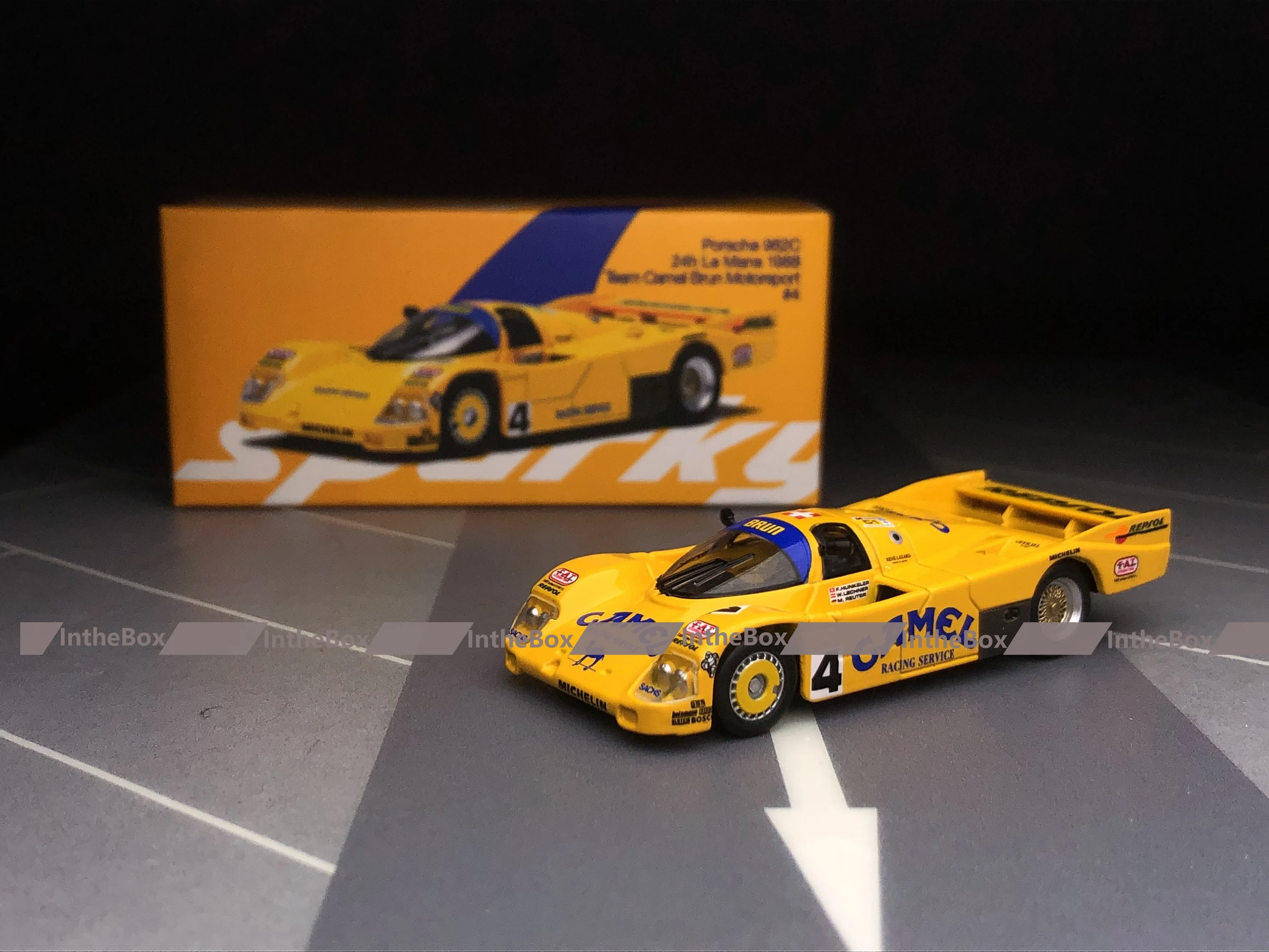 Sparky 1:64 962c Team Carn Brun Motorsport # 4 24 часа Le Mans 1988 литая под давлением модель автомобиля