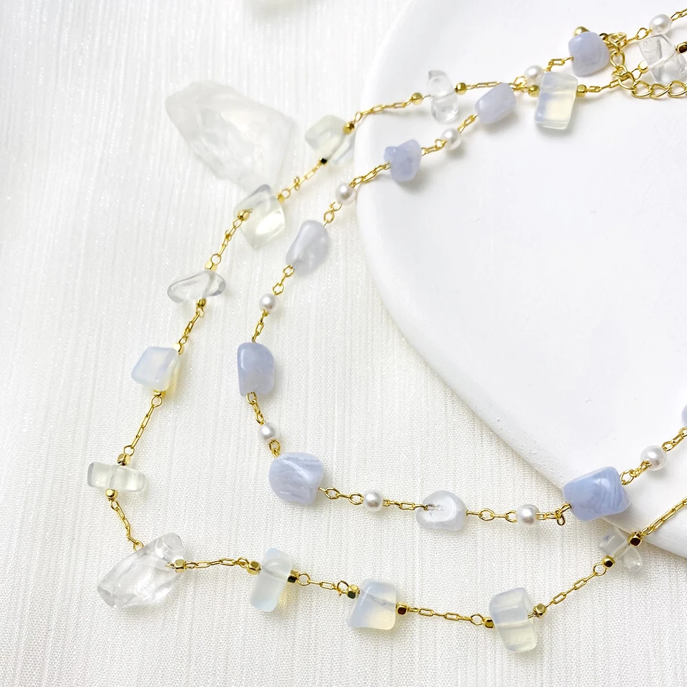 

Ожерелье из прозрачных акриловых бусин для женщин, золотые длинные цепи, ожерелья в стиле панк, медная хип-хоп ожерелье, модные ювелирные из...