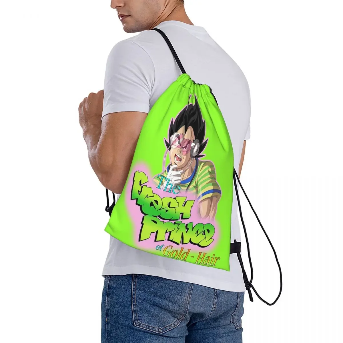 Свежий принц золотых волос рюкзаки портативные сумки на шнурке карманная сумка