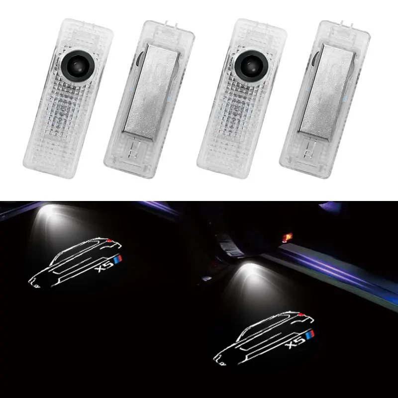 

2Pcs Car Door Welcome Light Ghost Shadow Light For BMW X5 Series E53 E70 LED Car Door Light Laser Projector Lamp