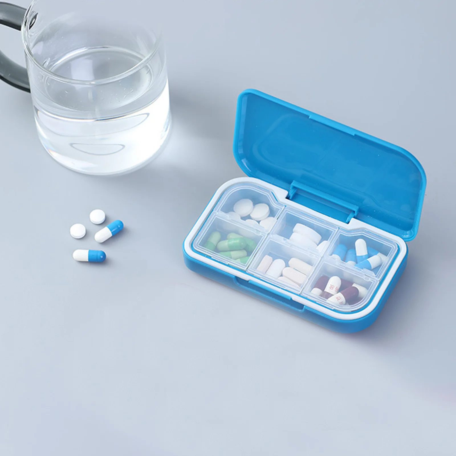 

2Pcs Portable Case 6 Compartments Organizer Storage Box Case