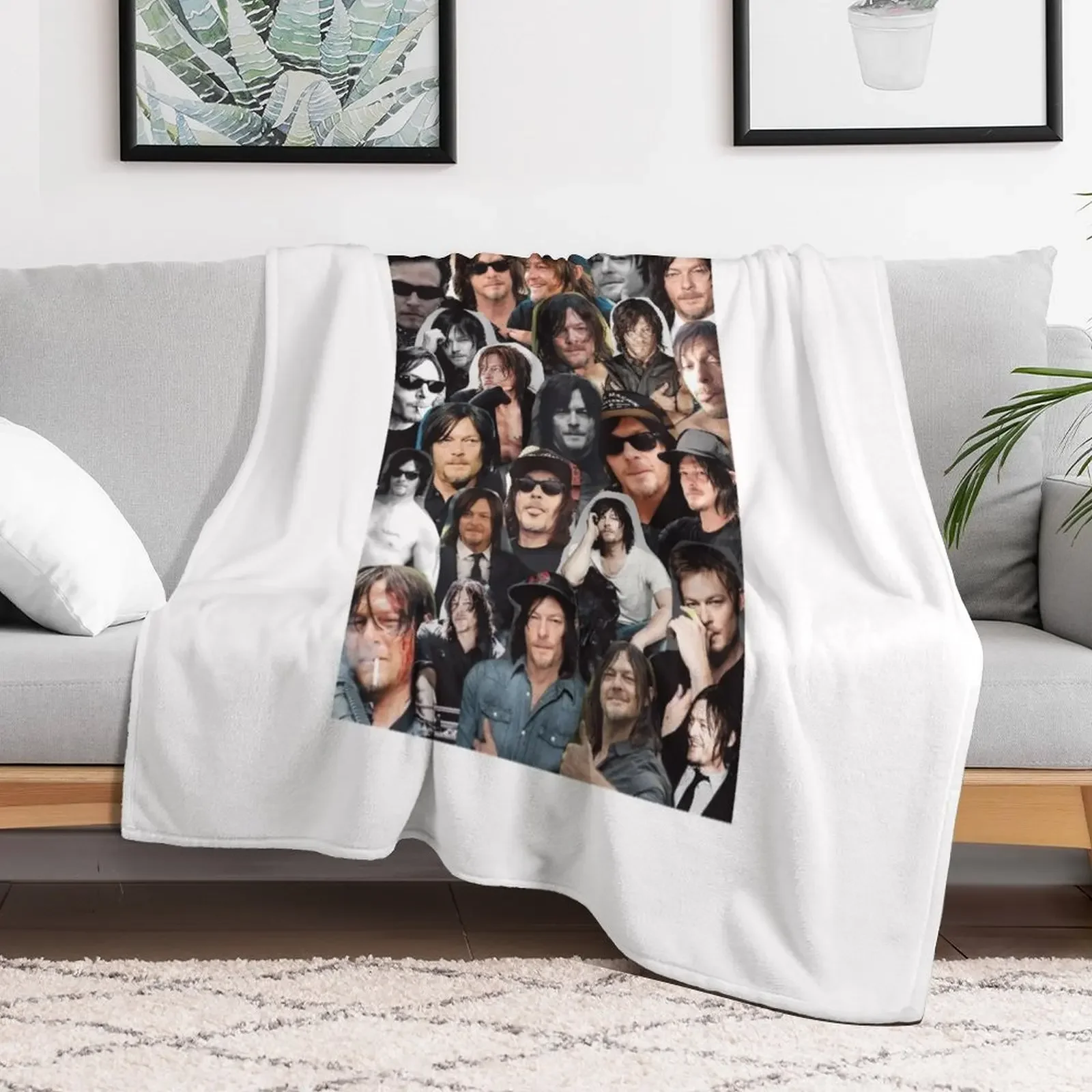 Норман-ридус-коллаж плед одеяло теплый Большой Диван плюшевый тяжелый