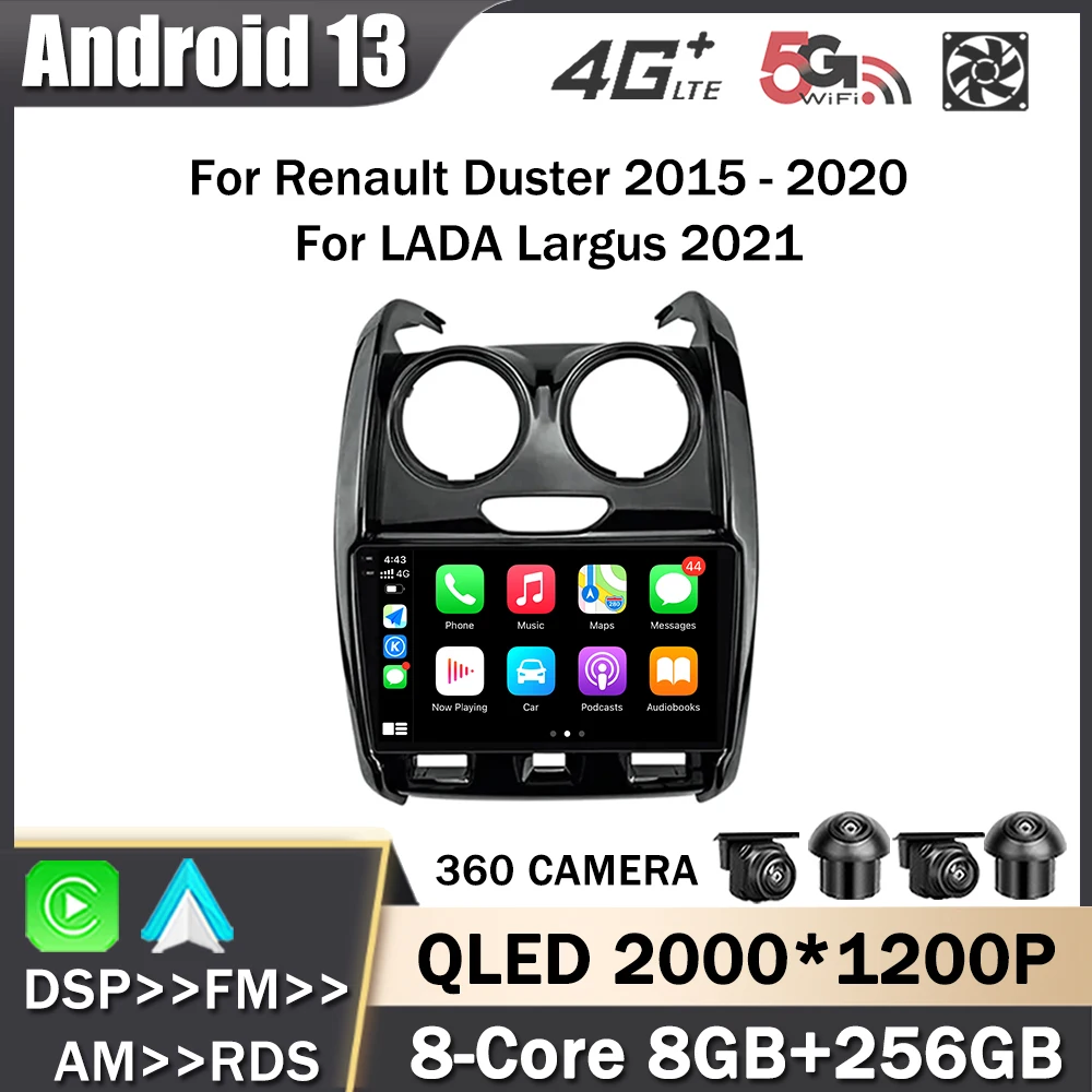 

Android 13 for Renault Duster 2015 - 2020 for LADA Largus 2021 Car Radio Multimedia Player Stereo Audio GPS Navigation No 2din