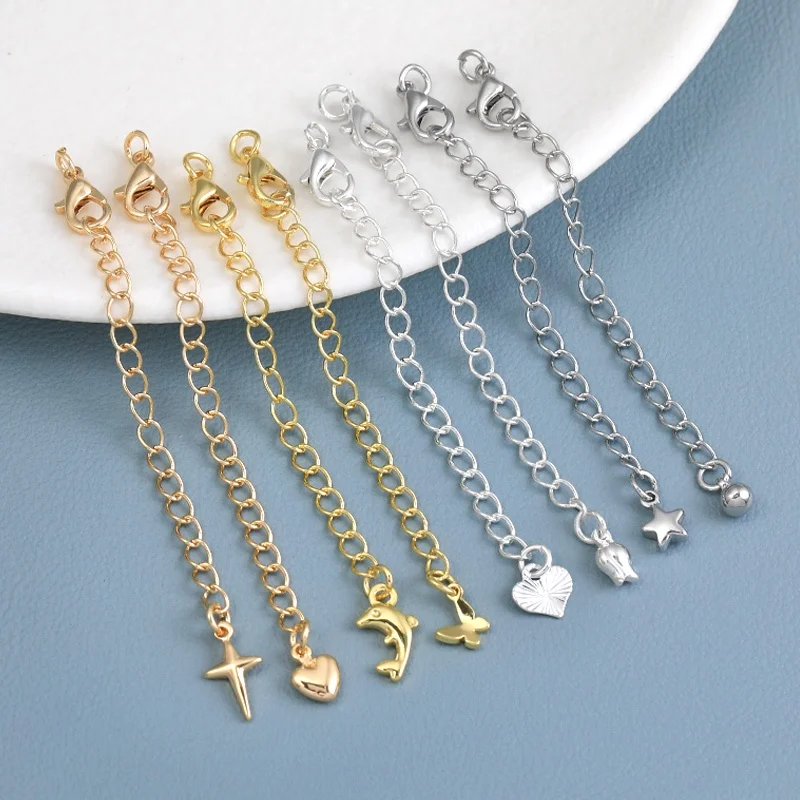 

Color-preserving lobster clasp necklace extended chain tail chain bracelet handmade diy jewelry accessories materials