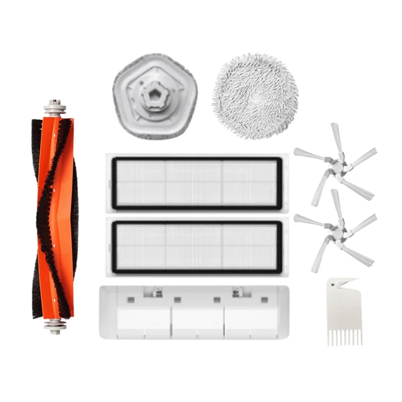 

Набор сменных запасных частей для пылесоса Xiaomi Dreame W10/W10 Pro, съемная основная и боковая щетка, насадка на швабру, 9 шт.
