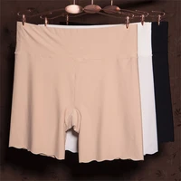 new soft and comfortable ice silk high waist safety pants boxer women thin sliming fit shorts double layer seamless skirt shorts
