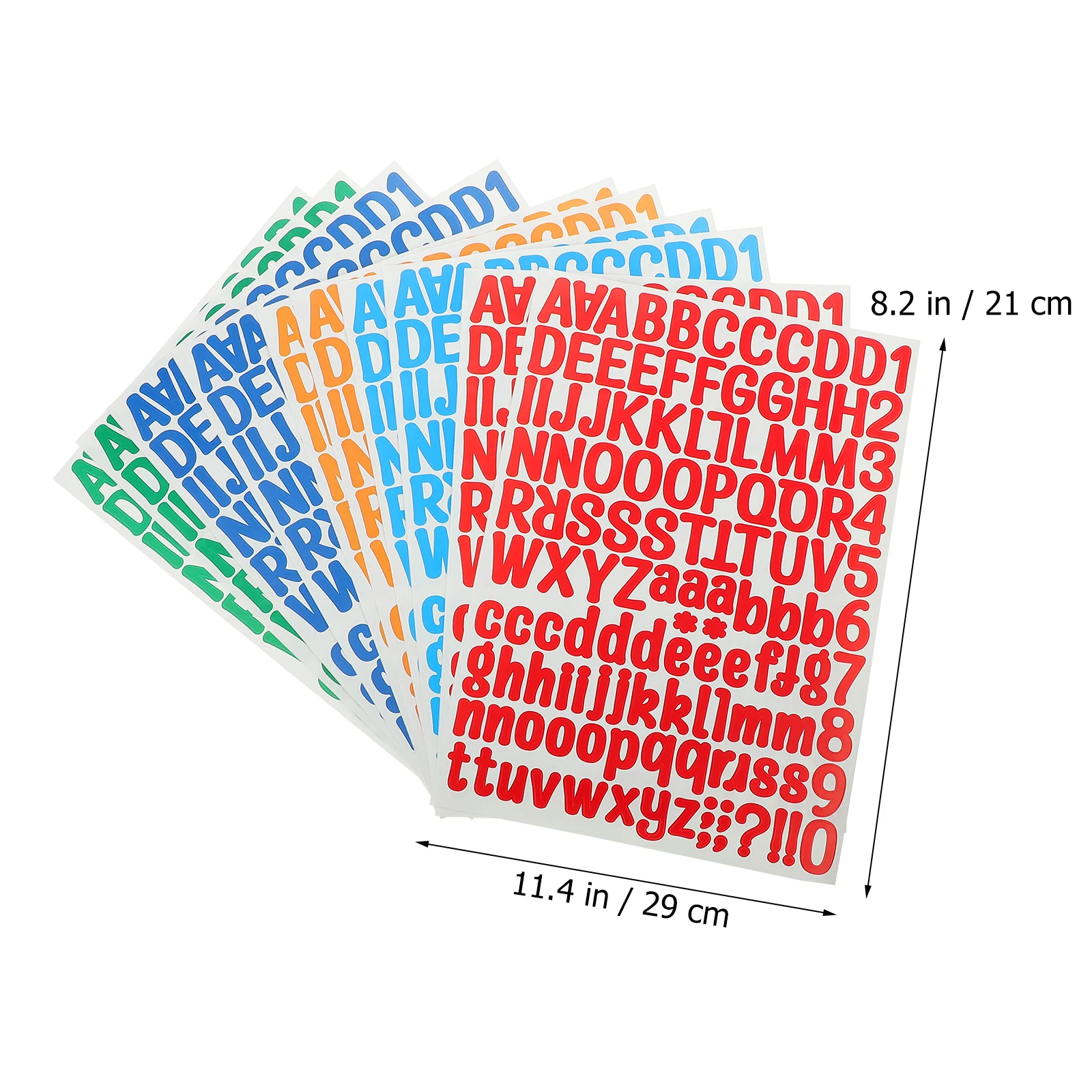 

10 Sheets Alphabet Number Sticker for Scrapbook Laptop Album Water Bottle Crafts