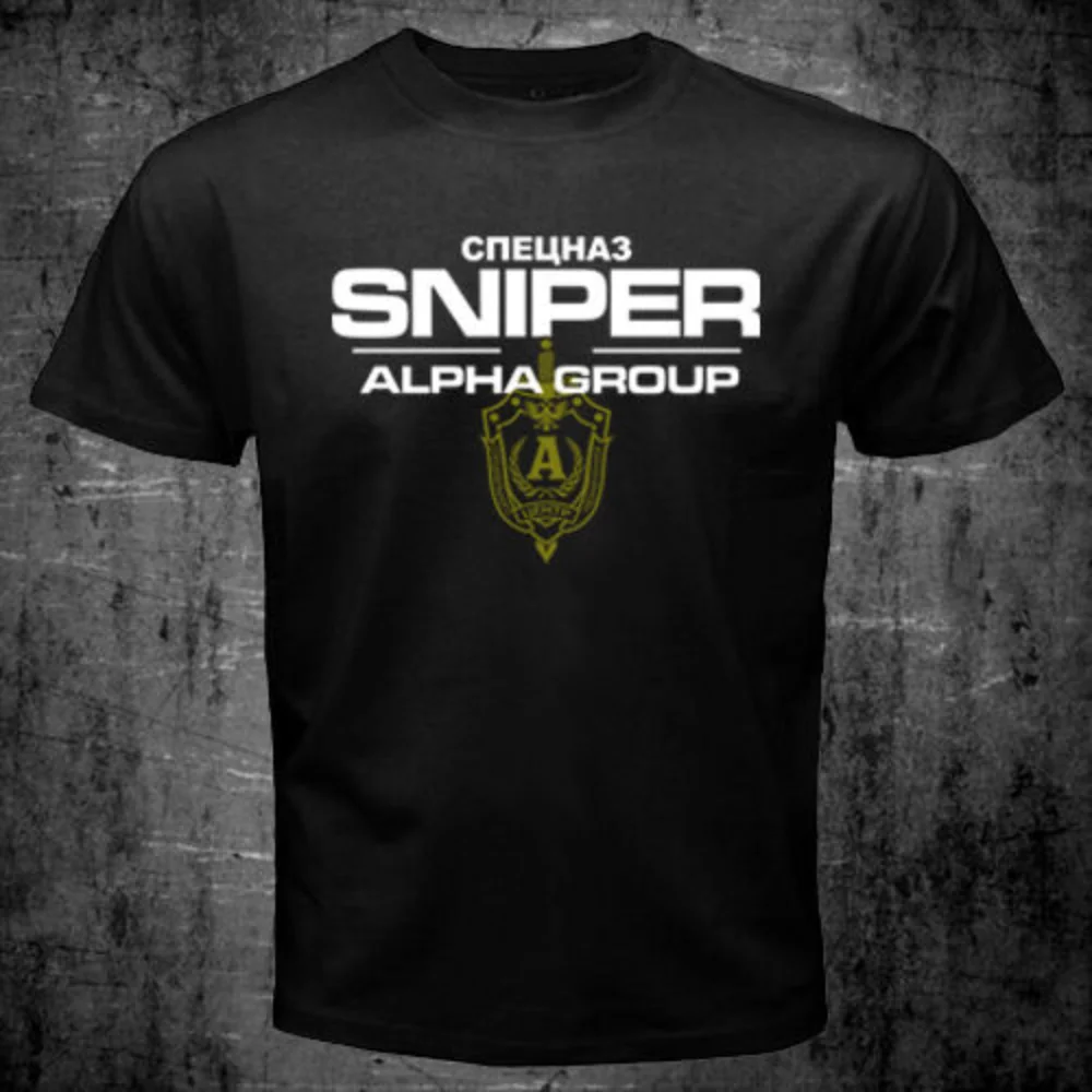 

Russian Soviet Spetsnaz Alpha Group Special Force SNIPER Men T-Shirt Short Sleeve Casual Cotton O-Neck Summer T Shirts