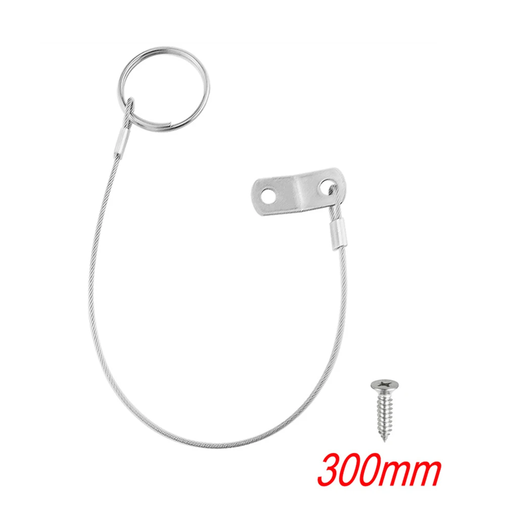 

2pcs 300mm Anti-lost Rope Pins Stainless Steel Lanyard Cable Safety Lanyard For Ships Yachts Boats Motorcycles