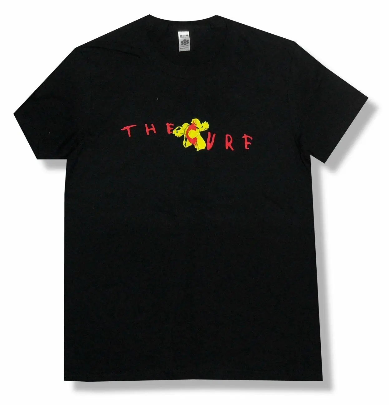 

Cure Yellow Flower Girls Juniors Black T Shirt Xl New