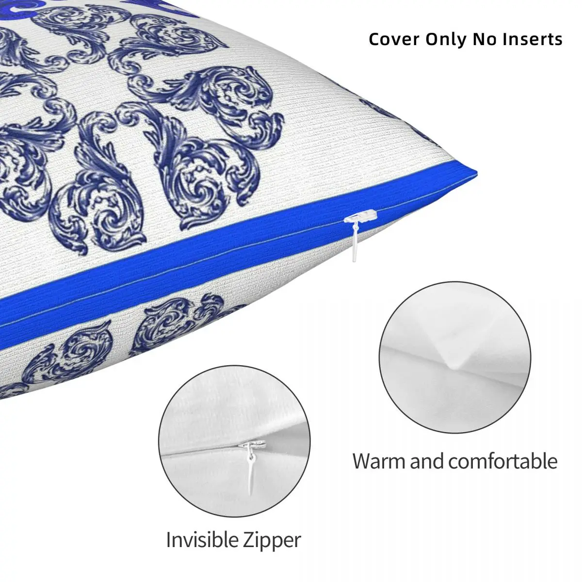 Китайская Подушка синие цветы птицы синяя китайская ивовая квадратная наволочка