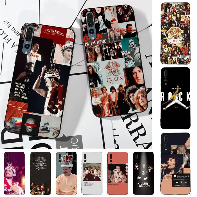 

Freddie Mercury Queen band Phone Case for Huawei P30 40 20 10 8 9 lite pro plus Psmart2019