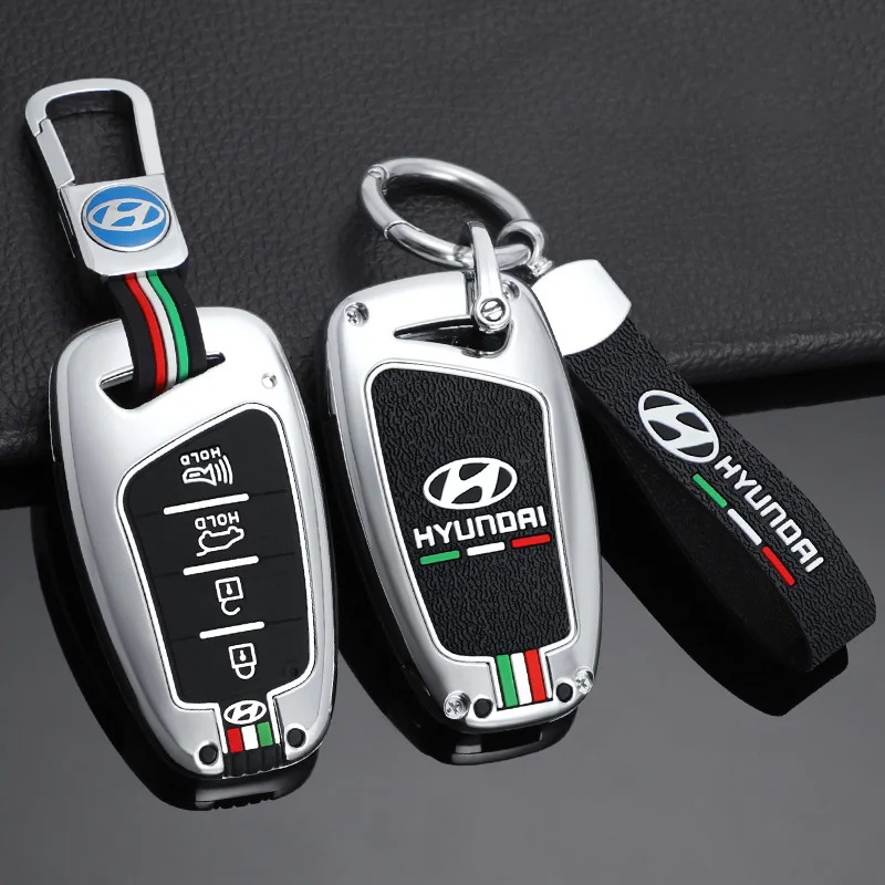 

Car Key Case Cover Holder Shell For Hyundai Grand Santa Fe 3 DM ix35 ix45 Genesis DH Grandeur Azera HG Equus 2016 2015 2014 2013