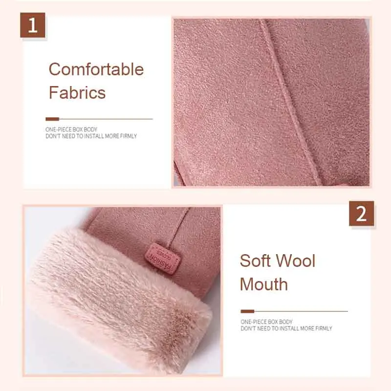 Новинка 2021 модные женские перчатки на осень и зиму милые пушистые теплые варежки