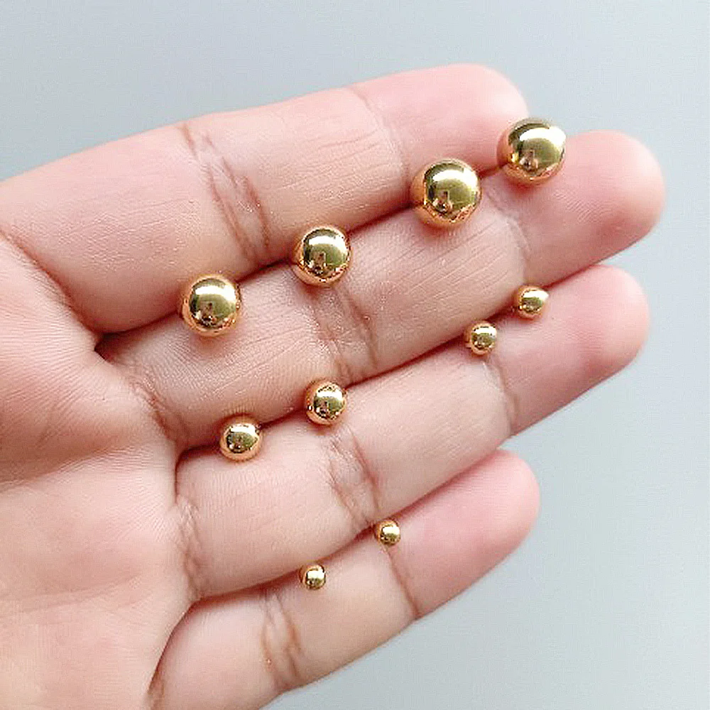 6 пар/коробка мода шар серьги набор смешанные размеры 316L нержавеющая сталь