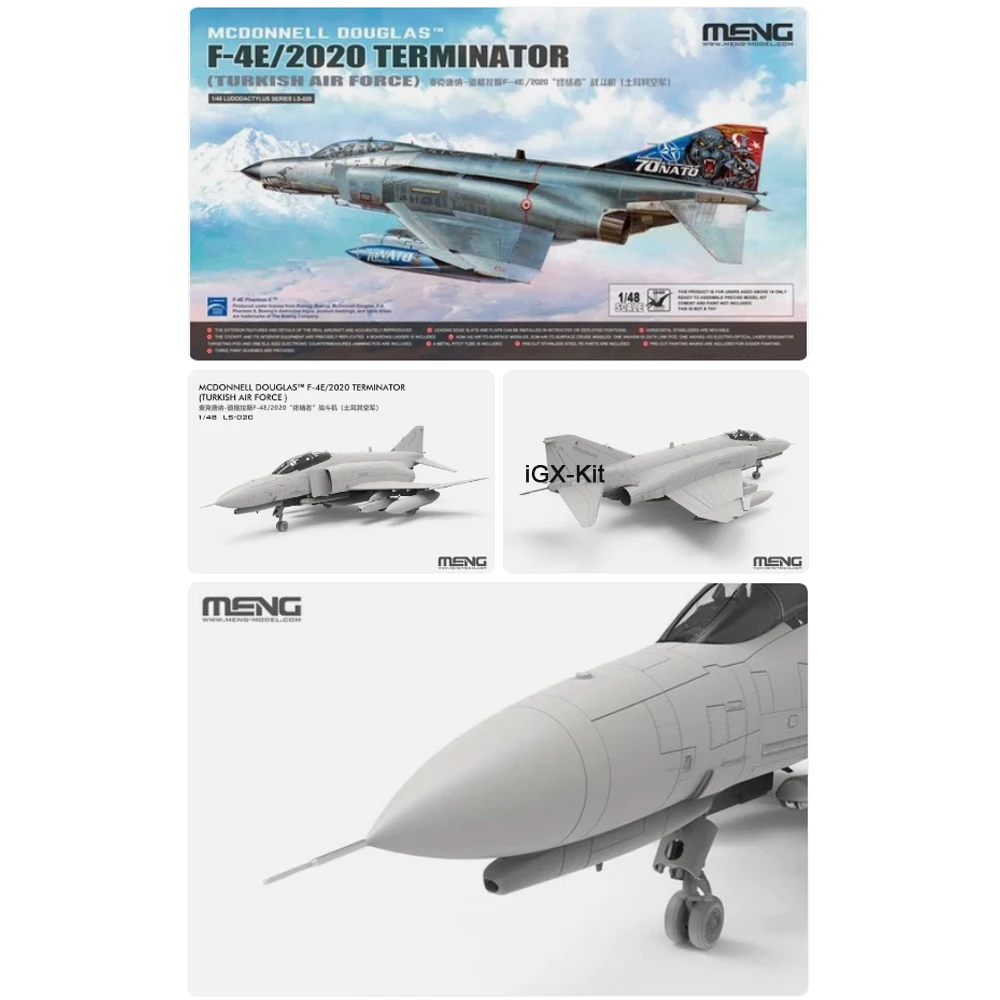 Фото Meng LS-020, масштаб 1/48, истребитель F4E F-4E F-4E/2020 Terminator, пластиковый сборный модельный набор. №1