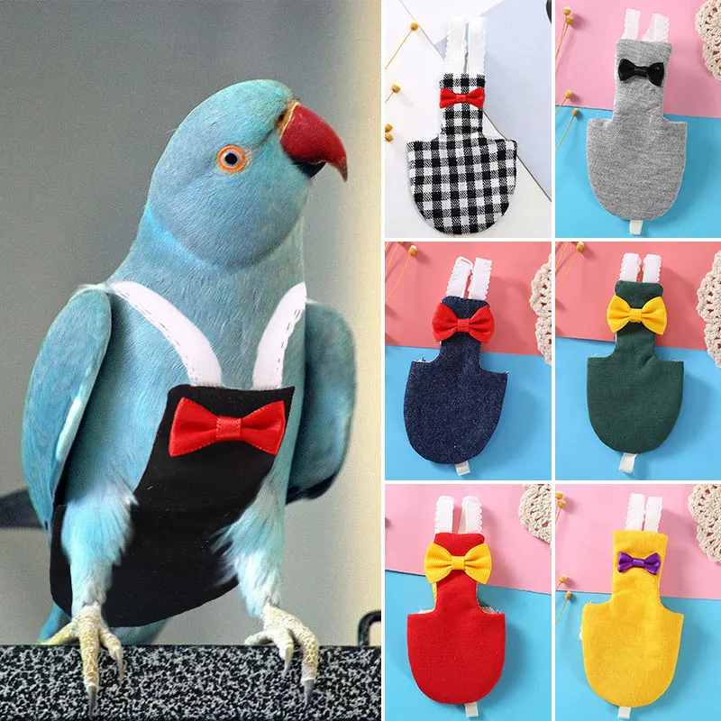 

Cute Bird Parrot Diaper Flight Suit Nappy Clothes for Green Cheek Conure Parakeet Cockatiels Pigeons Medium Large Pet Bird