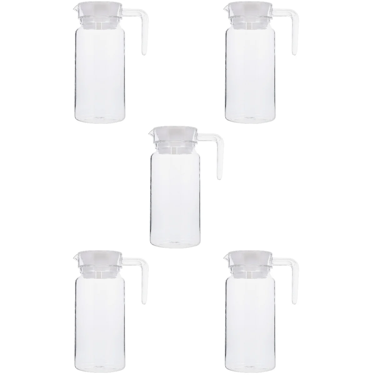 

5x Hot Water Jug Drinking Pitchers Water Decanter Cold Water Jug Acrylic Water Jar Beverage Serveware
