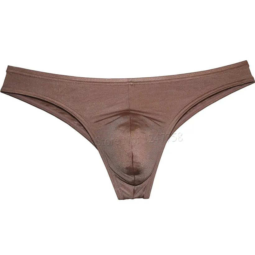 Мужские трусы-бикини из спандекса нижнее белье блестящие брифы на спине для