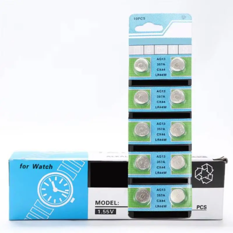 Батарейки AG13 LR44 L1154 RW82 SR1154 SP76 1 55 в 10 шт.-50 шт.