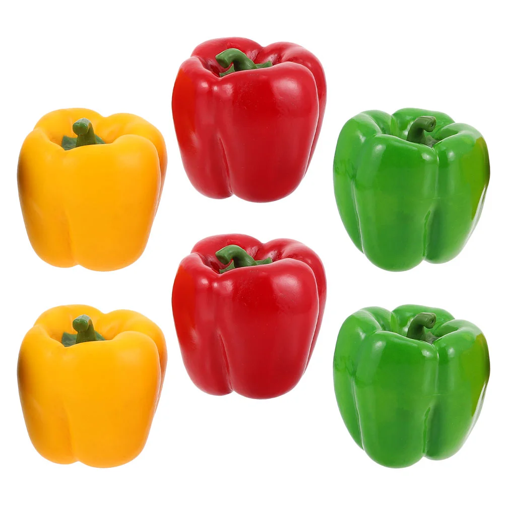 

Bell Fake Peppers Artificial Decor Pepper Fruit Vegetablesvegetable Props Simulation False Ornament Display Model