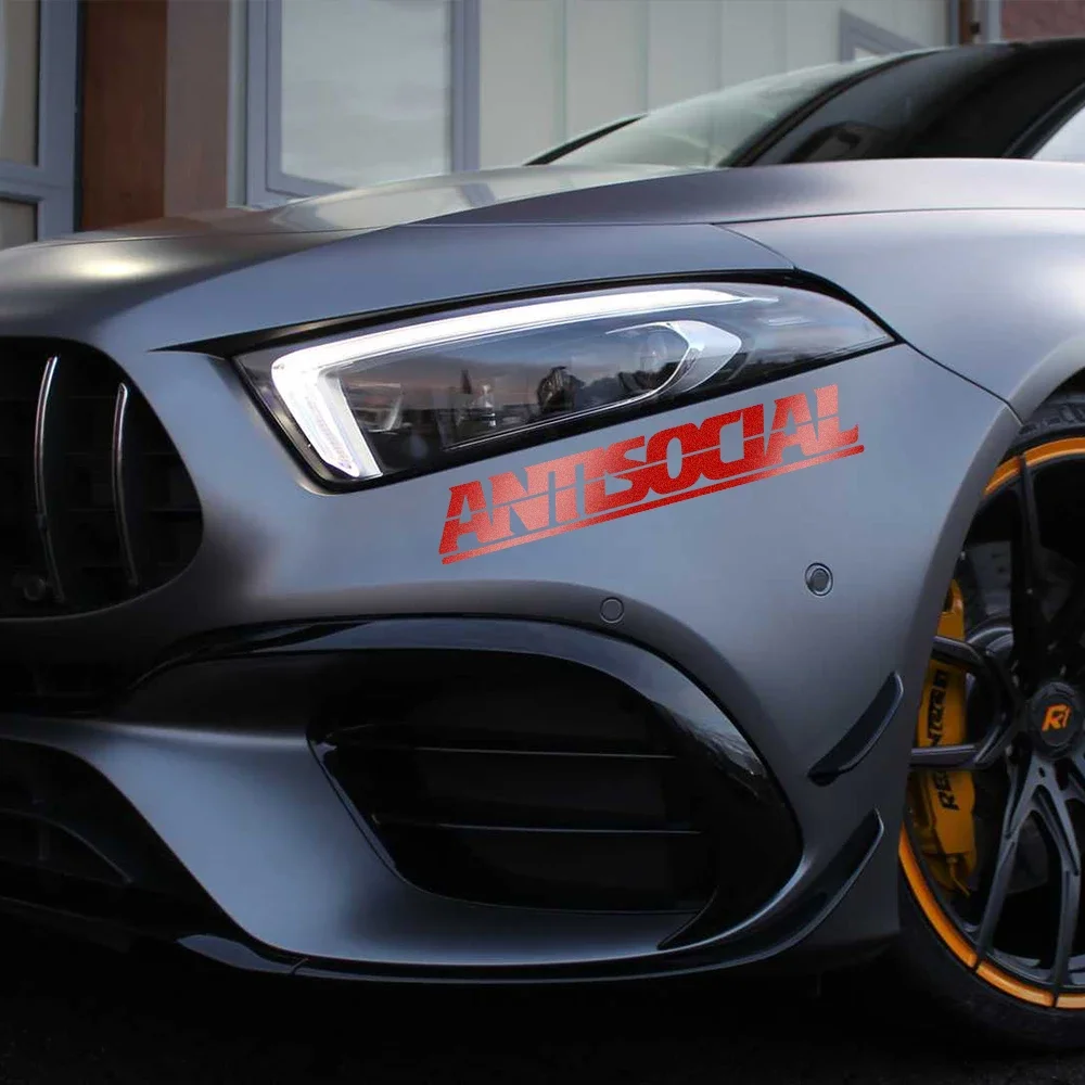 Антибликовые светоотражающие автомобильные наклейки с надписью для заднего