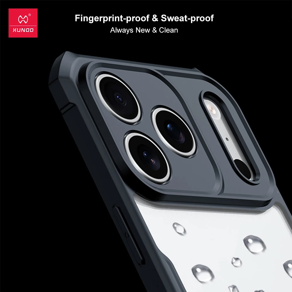 Фото Прозрачный чехол Xundd для iPhone 17 Pro Max Plus с противоударной защитой, магнитной подставкой, защитой от пожелтения и полной защитой объектива №2