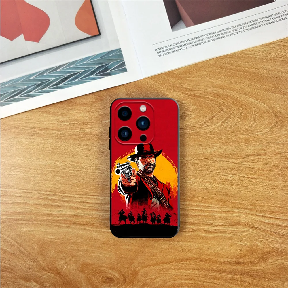 Чехол для телефона R-Red D-Dead R-Redemption Samsung S23 S22 ULTRA A22 A23 A32 A34 A52 A53 A54 A71 A72 A73 Черный мягкий