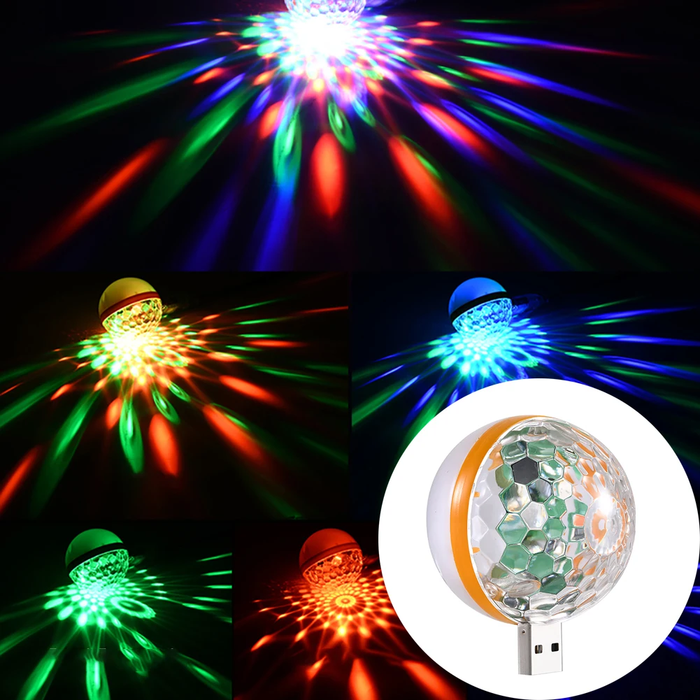 

2PCS Colorful Disco Ball Projector USB Night Light Club DJ Disco Lights Party Lamps for Home Room Wedding Decoration Stage Light