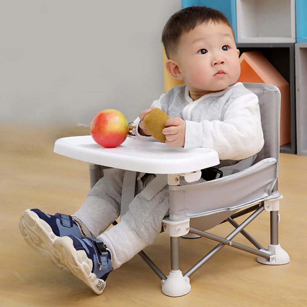 0-3Years Baby Highchair Dining Chair Eating Detachable Portable Foldable Lawn Beach Travel With Tray Booster Seat Aluminum Alloy