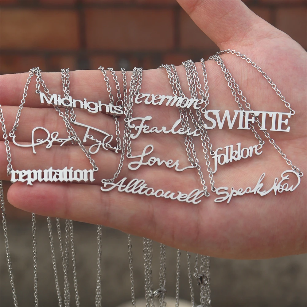 TS Inspired Necklace Reputation Singer Signature Necklaces SWIFTIE Outfit Jewelry Folklore Taylor Lover Fan Gifts Free Shipping