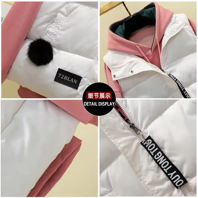 2023 autumn and winter cotton vest Korean version thickened cotton suit vest coat vest clip enlarge