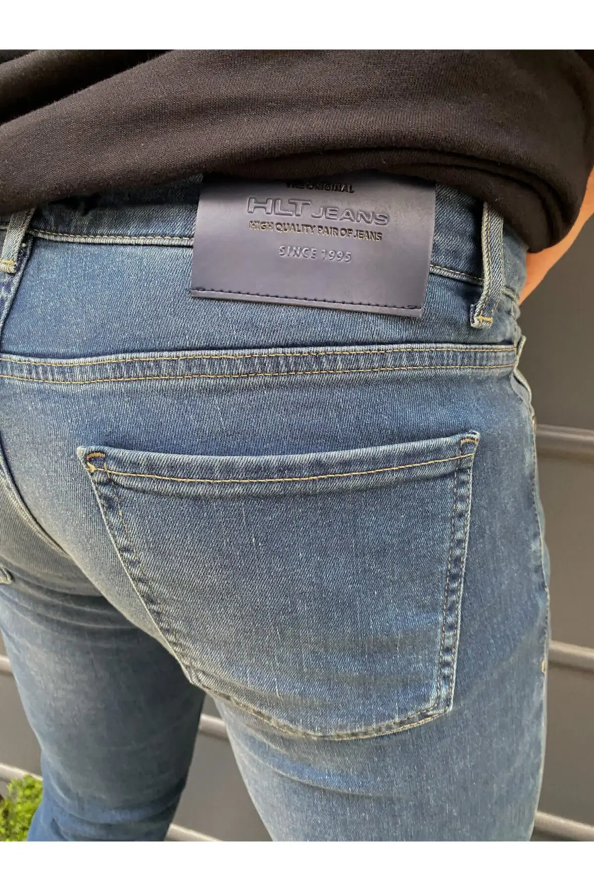 

Men Blue Slim Fit Trousers Men's Jeans 2021