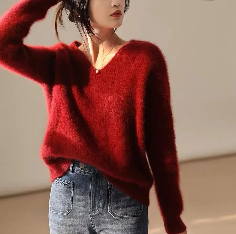 Универсальный утягивающий трикотажный свитер на осень/зиму — мягкий эластичный