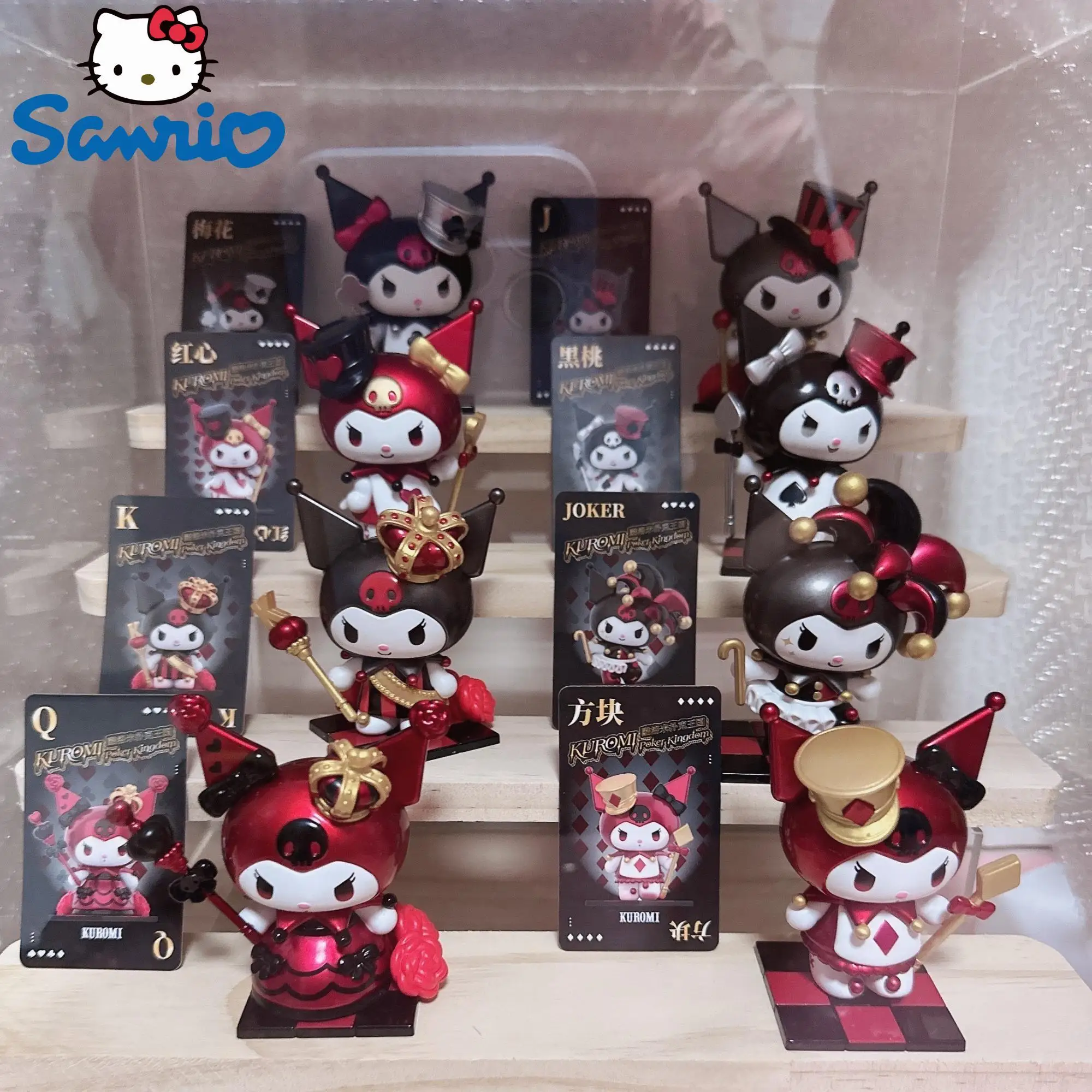 

Original Sanrio Coolmy Poker Kingdom Blind Box Online Red New Kawaii Kuromi Handmade Toys For Girls Gift Birthday Dcoratio Gifts
