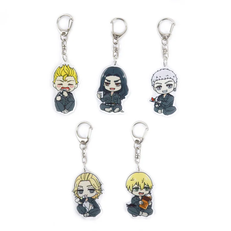 

Anime Tokyo Revengers Keyring Acrylic Figure Key Chains Manjiro Ken Takemichi Matsuno Chifuyu Cosplay Keychain For Bags Fan Gift