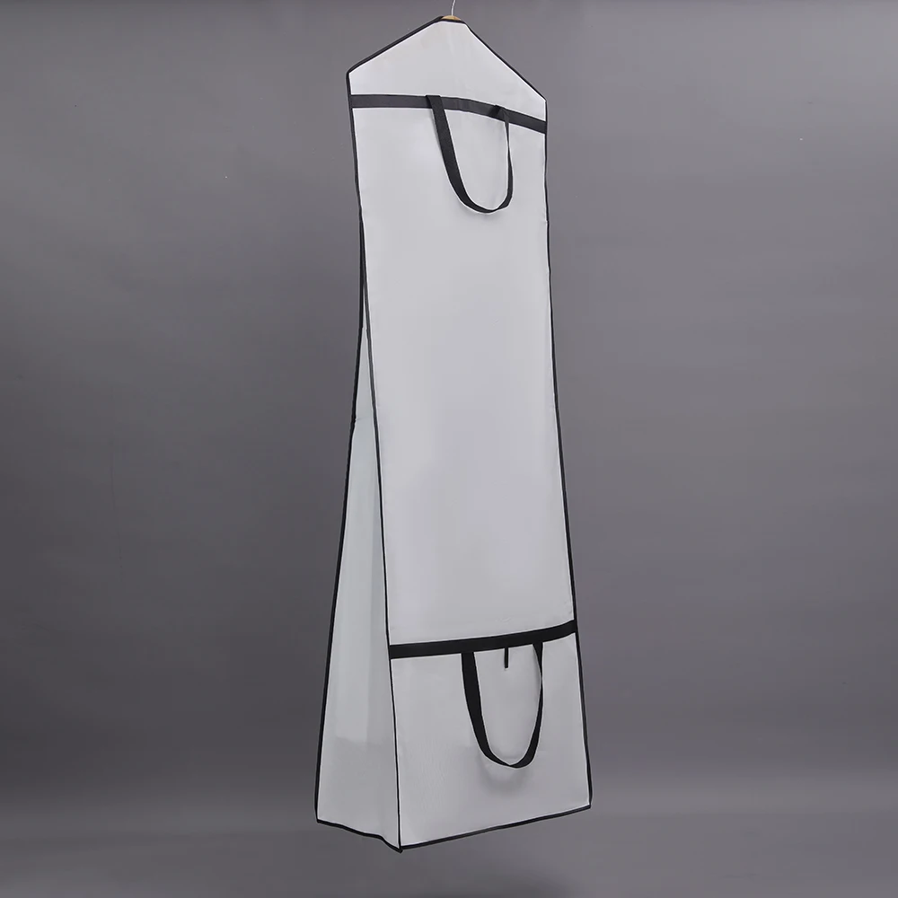 

Large Size Wedding Dress Dust Cover Zipper Wedding Gown Dustproof Cover Storage Bag Foldable Garment Protector Bags Print LOGO