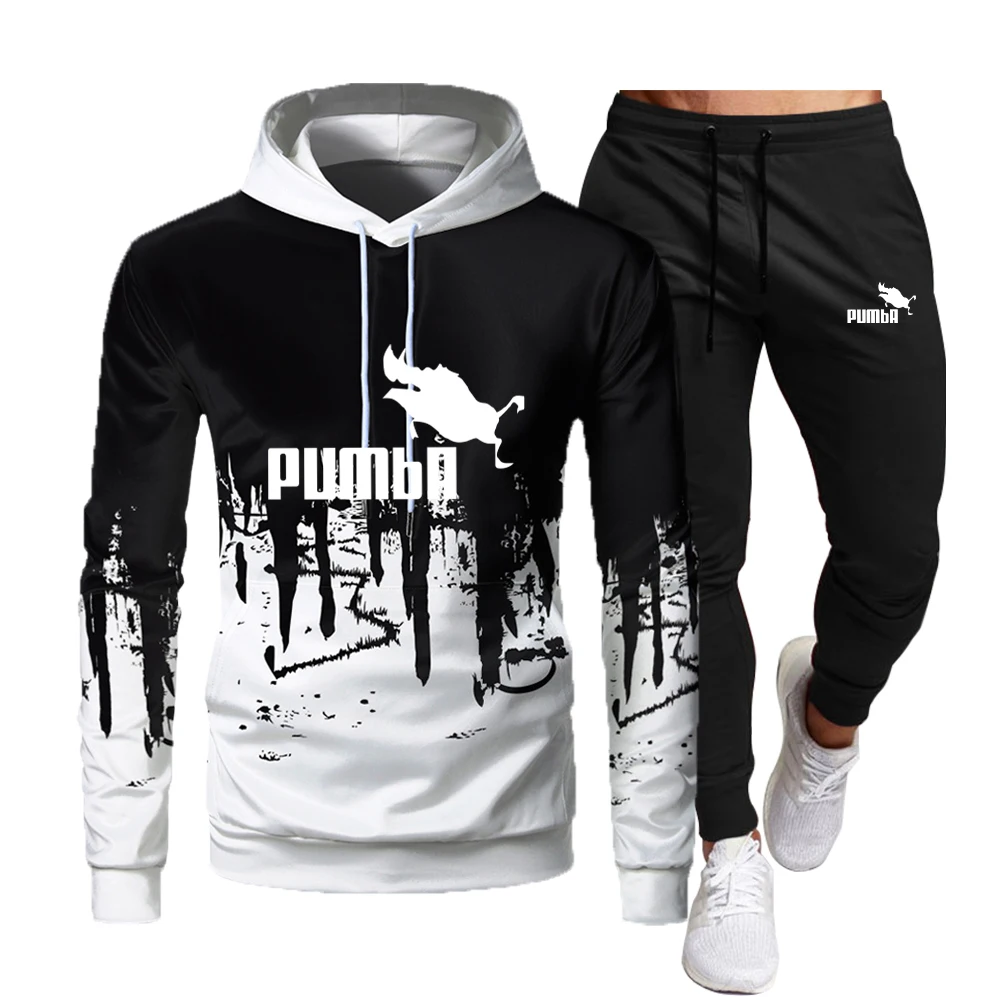 

Men's autumn and winter fleece sportswear men's sports shirt sportswear autumn and winter jacket + pants casual sportswear suit
