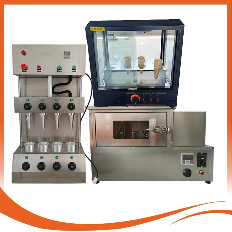 

Коммерческая конусная печь для мороженого или пиццы, стеклянный шкаф